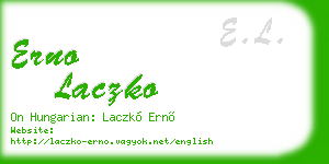 erno laczko business card