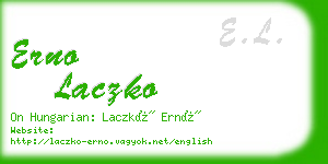 erno laczko business card